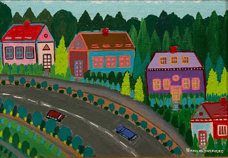 Hill Houses by artist Nicholas Shepherd